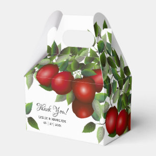 Modern Red Apples Frucht   GASTGESCHENK HOCHZEIT Geschenkschachtel