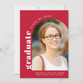 Modern Red Arch 2024 Foto Abschluss Ankündigung