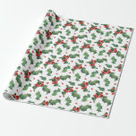 Modern Red Berry Christmas Geschenkpapier<br><div class="desc">Modern Red Berry Christmas Wrapping Paper</div>