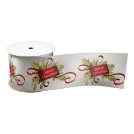 Modern Red Christmas Satin Ribbon Satinband