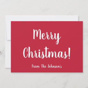 Modern Red Family Christmas Card Feiertagskarte