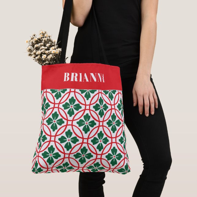 Modern Red Green Christmas Holly Muster Custom (Von Nahem)