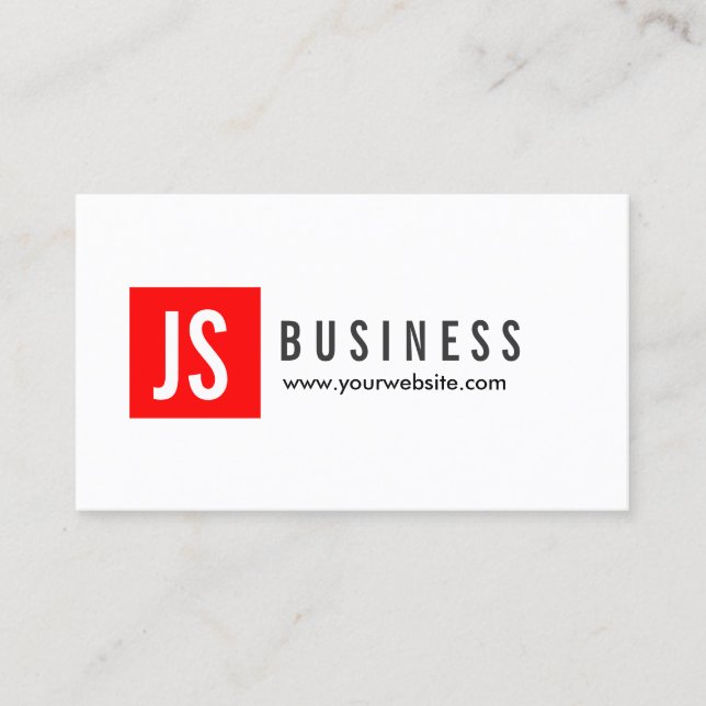 Modern Red Logo Video Editor Business Card Visitenkarte (Vorderseite)