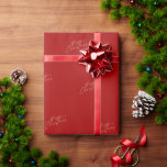 Modern Red Merry Christmas Red Geschenkpapier<br><div class="desc">Moderne frohe Weihnachtstypografie auf Rot,  ein elegantes und minimalistisches Muster.</div>