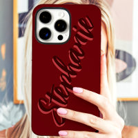Modern Red Minimalistisch Script Name