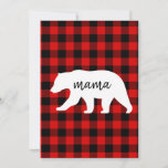 Modern Red Pläd and White Mama Bear Gift Feiertagskarte<br><div class="desc">Modernes Geschenk für Karierte und weiße Mama-Bären.Bestes Personalisiertes Geschenk für Mütter Tag,  Weihnachten,  Frauentag oder Mama Geburtstag. Überraschende Mama mit einem Geschenk,  das so Phantastisch ist wie sie.</div>