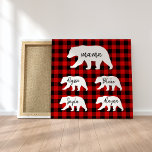 Modern Red Pläd and White Mama Bear Gift Leinwanddruck<br><div class="desc">Modernes Geschenk für Karierte und weiße Mama-Bären.Bestes Personalisiertes Geschenk für Mütter Tag,  Weihnachten,  Frauentag oder Mama Geburtstag. Überraschende Mama mit einem Geschenk,  das so Phantastisch ist wie sie.</div>