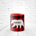 Modern Red Pläd and White Mama Bear Gift Zweifarbige Tasse<br><div class="desc">Modernes Geschenk für Karierte und weiße Mama-Bären.Bestes Personalisiertes Geschenk für Mütter Tag,  Weihnachten,  Frauentag oder Mama Geburtstag. Überraschende Mama mit einem Geschenk,  das so Phantastisch ist wie sie.</div>