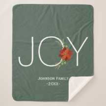 Modern Red poinsettia Holiday Freude Weihnachten