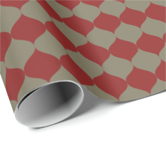 Modern Red Sage Christmas Ogee  Geschenkpapier