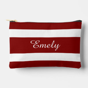Modern Red Script Name Zubehörtasche
