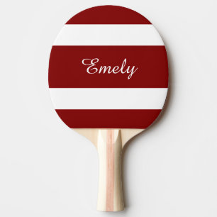 Modern Red Strips Name Tischtennis Schläger