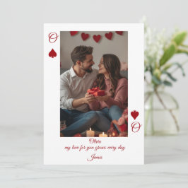 Modern Red Valentine’s Day Photo Card Einladung