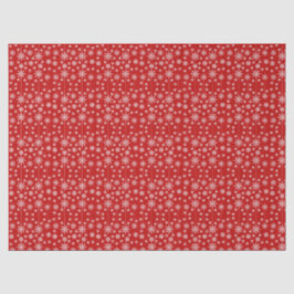 Modern Red & White Snowflake Christmas Holiday Seidenpapier