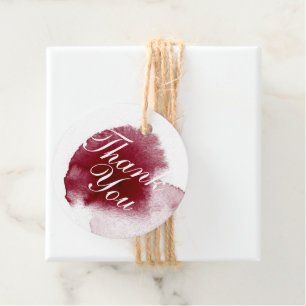 Modern Red Wine Spill Splash Vielen Dank für Ihre Geschenkanhänger