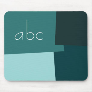 Modern Retro Color Geometric Muster Monogram #17 Mousepad