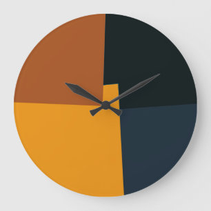 Modern Retro Colors Geometric #32 Große Wanduhr