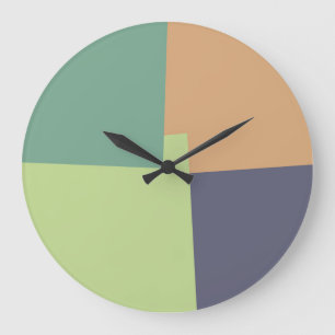 Modern Retro Colors Geometric #37 Große Wanduhr