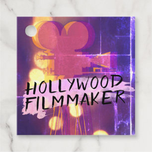 Modern Retro Hollywood Filmmaker in Pink Geschenkanhänger