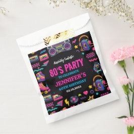 Modern Retro Neon 80’s Birthday Party for Adults Geschenktütchen