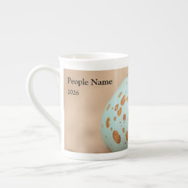 Modern Robin's Egg Speckle Personalized Prozellantasse