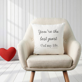 Modern Romantic Quote Throw Pillow Kissen
