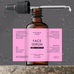 Modern rosa 2 OZ Dropper Flasche Wasserdicht Etike Lebensmitteletikett