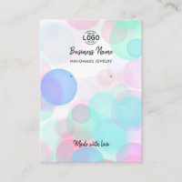Modern rosa blaue Bläschen Ohrringe Display Card