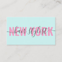 Modern rosa blaue Haarstylist-Signatur