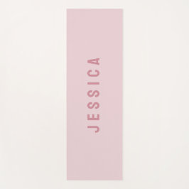 Modern rosa Einfache Minimalistische Bezeichnung Yogamatte