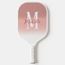 Modern rosa fett Monogramm Pickleball Schläger