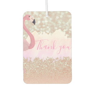 Modern rosa Funkelnd Flamingo, vielen Dank Autolufterfrischer