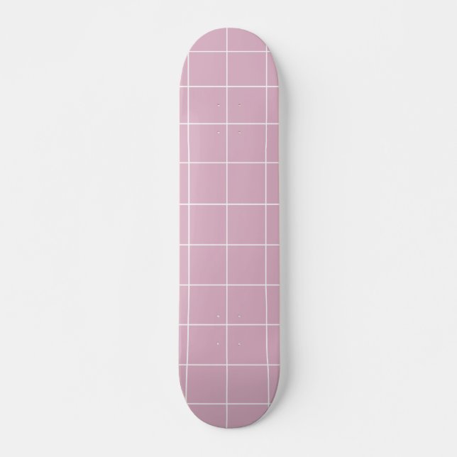 Modern rosa geometrisch einfach skateboard (Vorne)