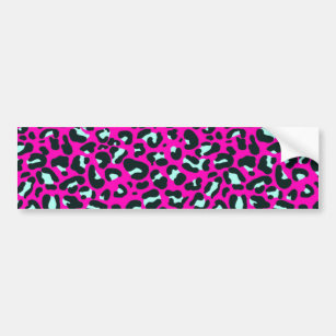 Modern rosa Geparden Leopard Tierdruck Autoaufkleber