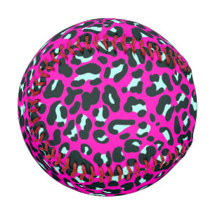 Modern rosa Geparden Leopard Tierdruck Baseball