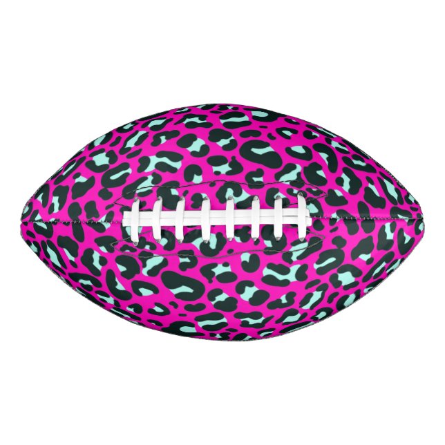 Modern rosa Geparden Leopard Tierdruck Football (Vorderseite)