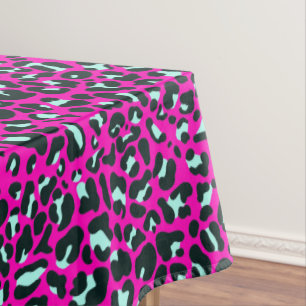 Modern rosa Geparden Leopard Tierdruck Tischdecke