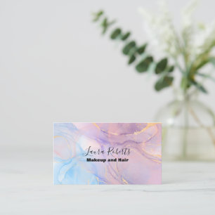 Modern rosa Gold Watercolor Business Card Visitenkarte