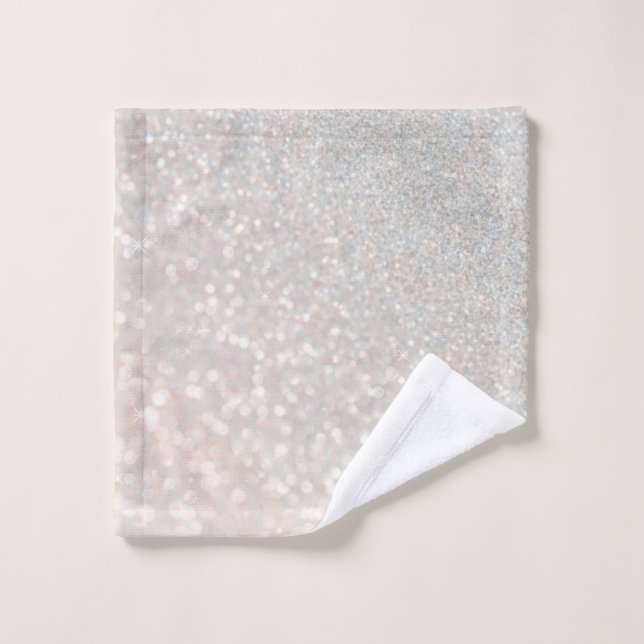 modern, rosa, goldfarben, glänzend, ombre, rot, Gl Waschlappen (Waschlappen)