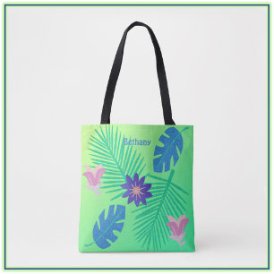 Modern rosa grün und Lila tropisch
