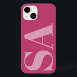 Modern rosa gürtelartig, minimale Monogramm Case-Mate iPhone 14 Hülle<br><div class="desc">Modern rosa mädchenhaft erste monogramm minimale zeitgenössische Handy Gehäuse Design</div>