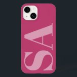 Modern rosa gürtelartig, minimale Monogramm Case-Mate iPhone 14 Hülle<br><div class="desc">Modern rosa mädchenhaft erste monogramm minimale zeitgenössische Handy Gehäuse Design</div>