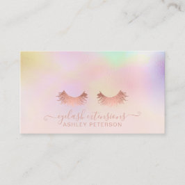 Modern rosa, holografische Ober-Rosa-Wimpern Visitenkarte