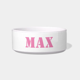 Modern rosa individuelle Name Hund Katze Bowl Napf