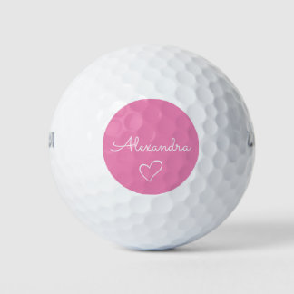 Modern rosa Name Custom Niedlich Golfball