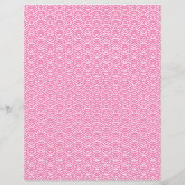 Modern rosa Schwarz Japanisch Wave Scrapbook Paper