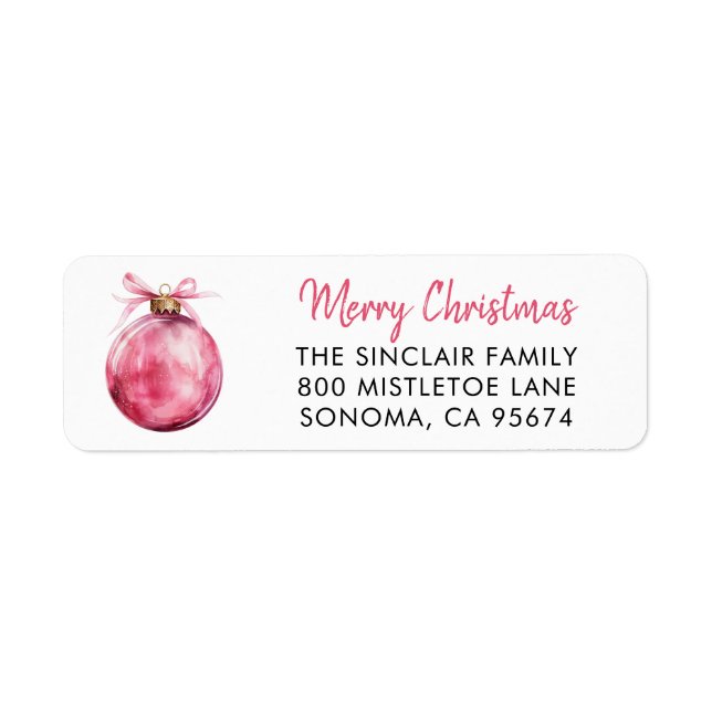 Modern rosa Weihnachtsrückgabe (Vorne)