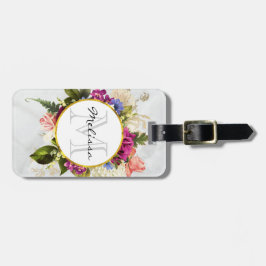 Modern rosafarbenes Blumenmotiv Gepäckanhänger