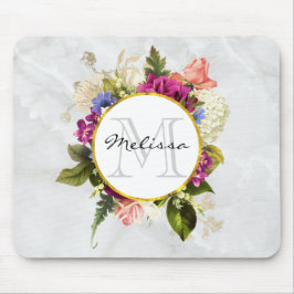 Modern rosafarbenes Blumenmotiv Mousepad