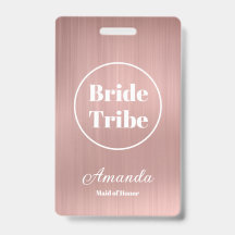 Modern Rose Gold Bride Tribe Bachelorette